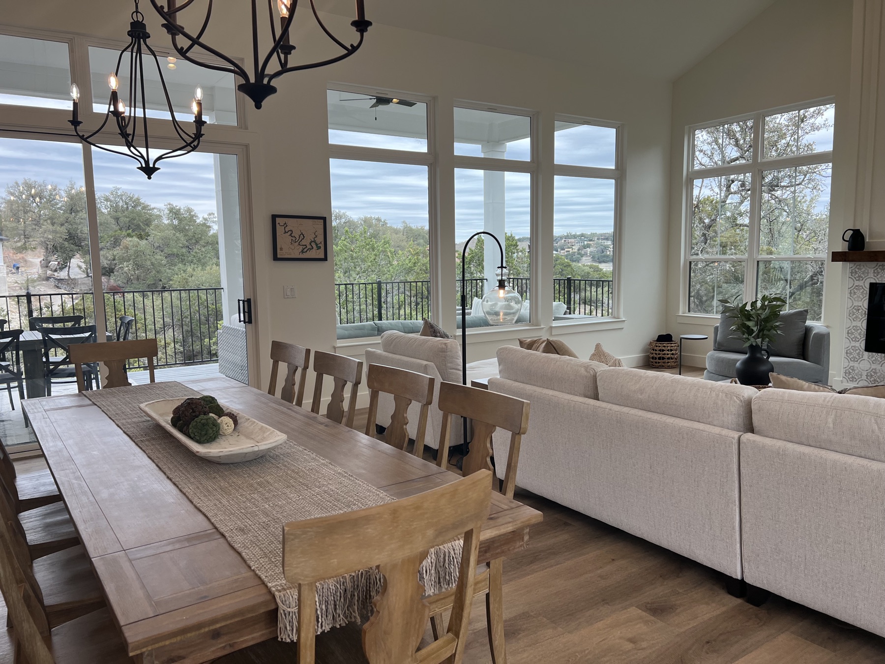 Light-filled custom great room designed for family living